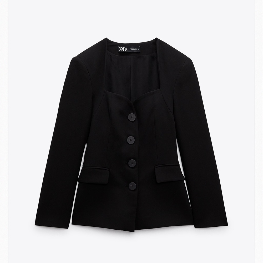 NWT - Fitted Sweetheart Neck blazer, Zara